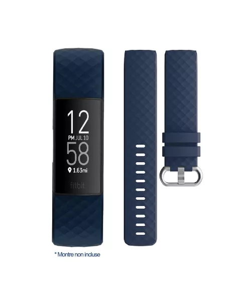Bracelet Sport Diamant Fitbit Charge 3/4 - Bleu Marine | Ibroz