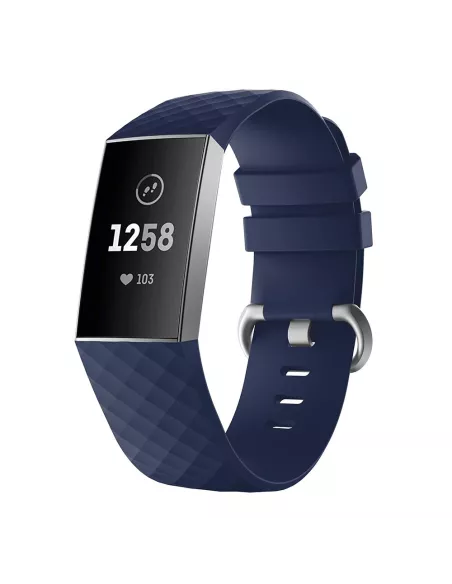 Diamond Sport Wristband Fitbit Charge 3/4 - Navy Blue | Ibroz