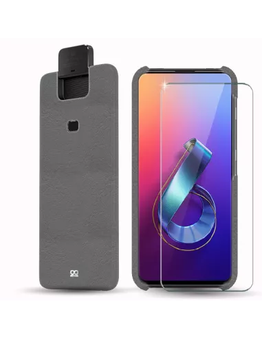 Zenfone 6 (ZS630KL) Coque Cuir Prestige + Protection écran 9H | Ibroz