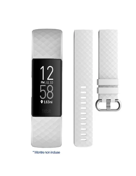 Diamond Sport Wristband Fitbit Charge 3/4 - White | Ibroz