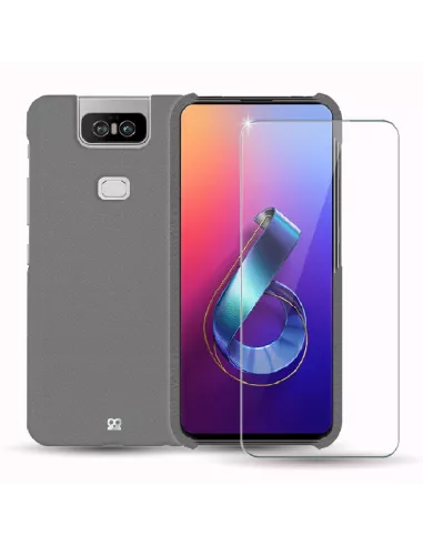 Zenfone 6 (ZS630KL) Coque Cuir Prestige + Protection écran 9H | Ibroz