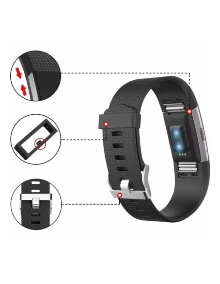 Bracelet Sport Fitbit Charge 2 - Noir | Ibroz