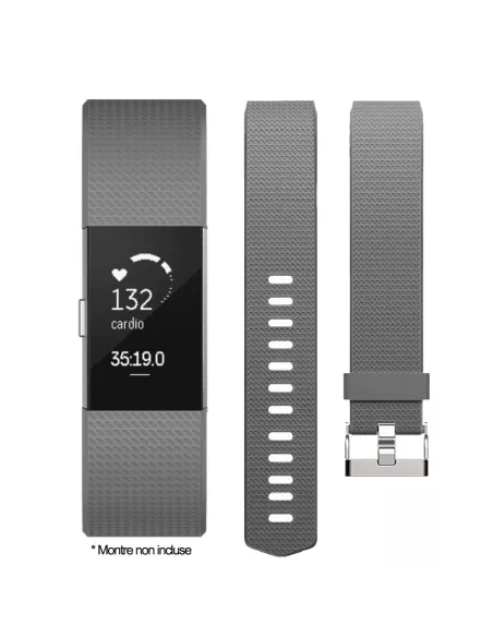 Bracelet Sport Fitbit Charge 2 - Gris | Ibroz
