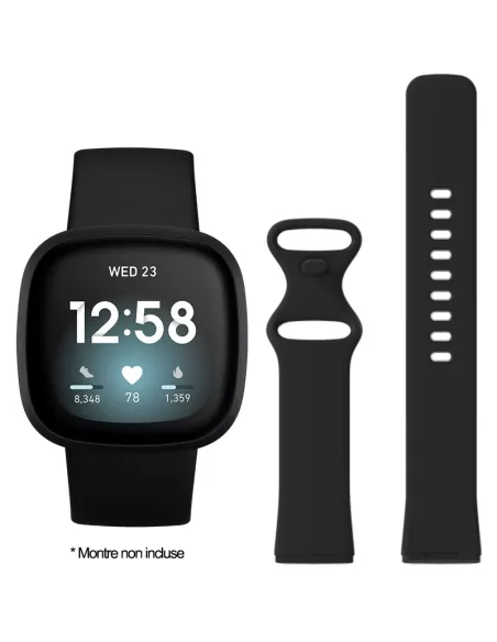 Bracelet Sport Fitbit Versa 3 et Sense - Noir | Ibroz