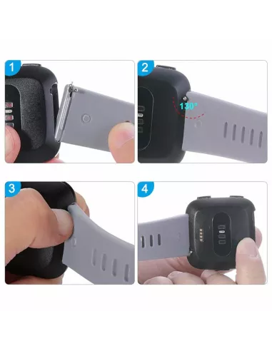 Sport Wristband Fitbit Versa 3 and Sense - Black | Ibroz