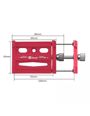 Support Smartphone pour vélo route Métal - Rouge | Ibroz
