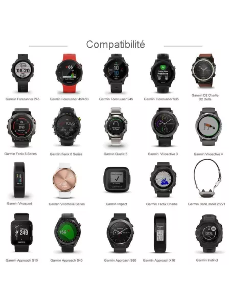 Chargeur USB pour Montre Garmin Fenix 5 / 6, Vivoactive 3 / 4, Venu...