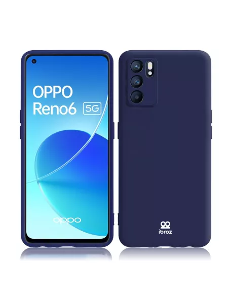 Oppo Reno 6 Coque Liquid Silicone - Bleu Nuit | Ibroz