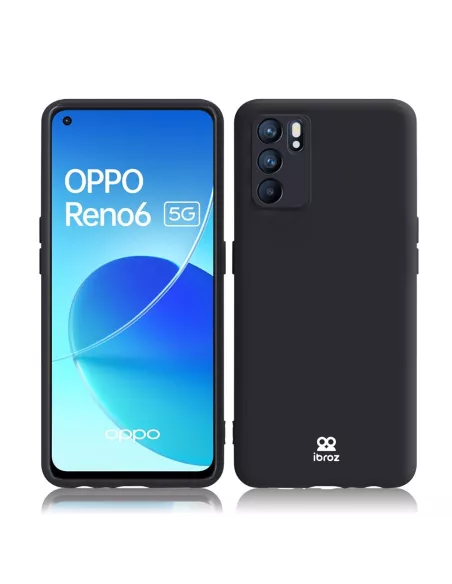 Oppo Reno 6 Liquid Silicone Case - Black | Ibroz