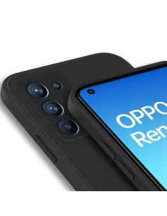 Oppo Reno 6 Liquid Silicone Case - Black | Ibroz 2