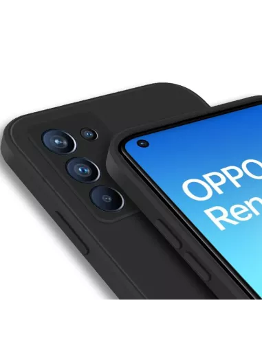 Oppo Reno 6 Liquid Silicone Case - Black | Ibroz
