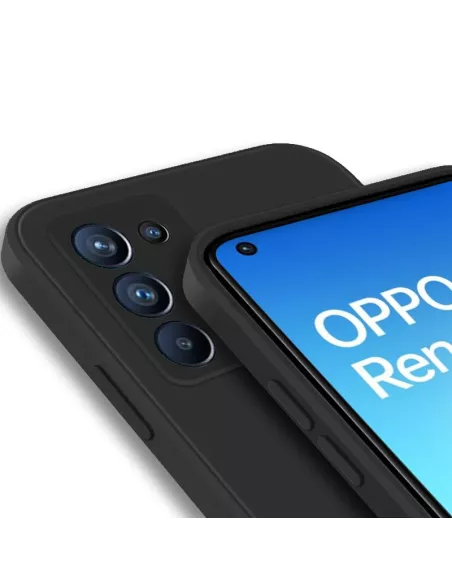 Oppo Reno 6 Liquid Silicone Case - Black | Ibroz