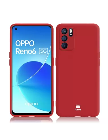 Oppo Reno 6 Liquid Silicone Cover - Red | Ibroz