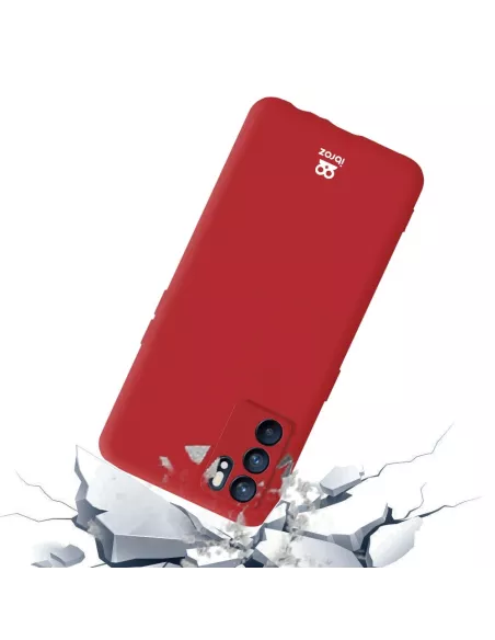 Oppo Reno 6 Coque Liquid Silicone - Rouge | Ibroz