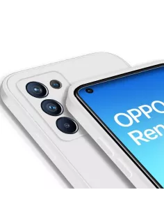 Oppo Reno 6 Coque Liquid Silicone - Blanc | Ibroz 2