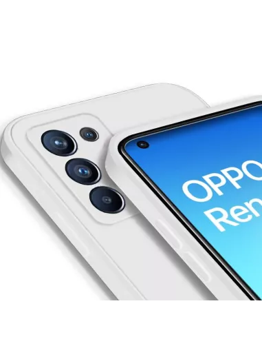 Oppo Reno 6 Coque Liquid Silicone - Blanc | Ibroz