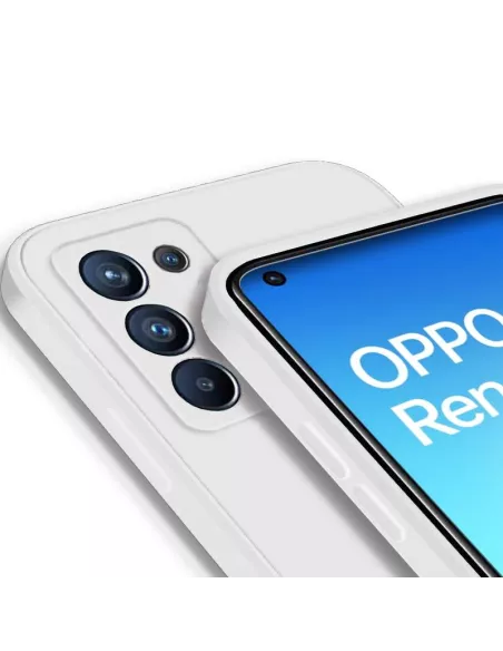 Oppo Reno 6 Liquid Silicone Cover - White | Ibroz