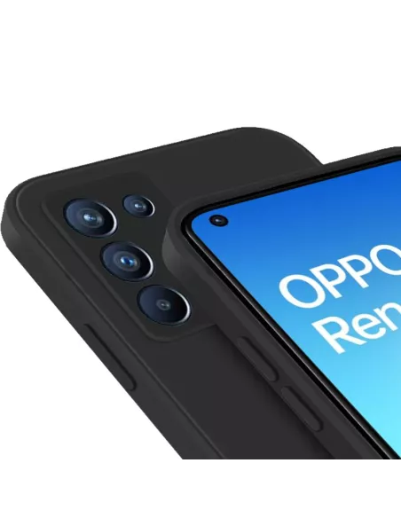 Oppo Reno 6 Pro Coque Liquid Silicone - Noir | Ibroz