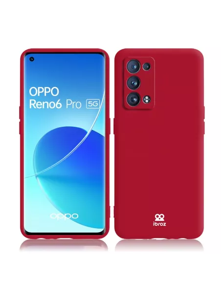 Oppo Reno 6 Pro Liquid Silicone Case - Red | Ibroz