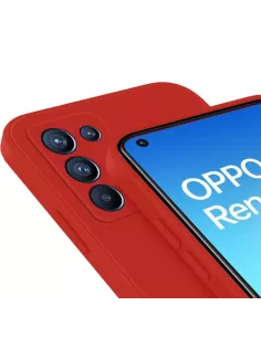 Oppo Reno 6 Pro Liquid Silicone Case - Red | Ibroz 2