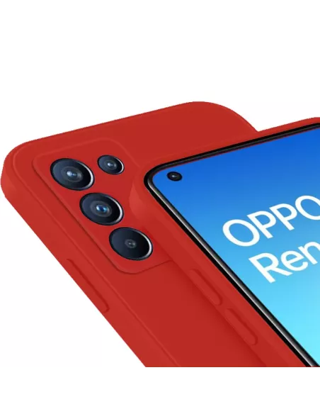 Oppo Reno 6 Pro Coque Liquid Silicone - Rouge | Ibroz