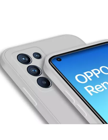 Oppo Reno 6 Pro Coque Liquid Silicone - Blanc | Ibroz